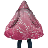 Hawaii Rose Pink Kapa Cloak Vintage 'Ohe Kāpala Motifs Mix Plumeria Leis LT7 Unisex Rose Pink - Polynesian Pride