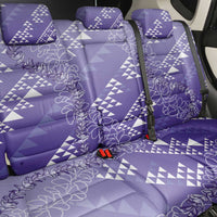 Hawaii Lavender Kapa Back Car Seat Cover Vintage 'Ohe Kāpala Motifs Mix Plumeria Leis