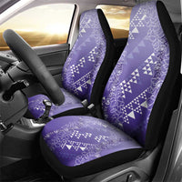 Hawaii Lavender Kapa Car Seat Cover Vintage 'Ohe Kāpala Motifs Mix Plumeria Leis