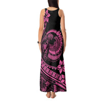 Polynesian Plumeria Tank Maxi Dress Ride The Waves - Pink LT7 - Polynesian Pride