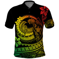 Polynesian Plumeria Polo Shirt Ride The Waves Reggae LT7 Reggae - Polynesian Pride