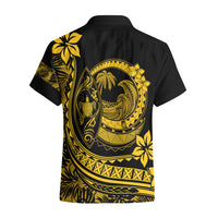 Polynesian Plumeria Hawaiian Shirt Ride The Waves - Yellow LT7 - Polynesian Pride