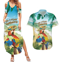 Aloha Hawaii It's 5 o'clock Somewhere Couples Matching Summer Maxi Dress and Hawaiian Shirt - Polynesian Pride