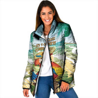 Aloha Hawaii It's 5 o'clock Somewhere Padded Jacket LT7 Women Blue - Polynesian Pride