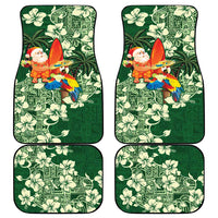Moss Green Tropical Christmas Hawaii Tapa Car Mats Aloha Santa Drink Party - Polynesian Pride