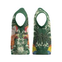 Moss Green Tropical Christmas Hawaii Tapa Christmas Knitted V-Neck Vest Aloha Santa Drink Party - Polynesian Pride
