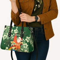 Moss Green Tropical Christmas Hawaii Tapa Leather Bag Aloha Santa Drink Party LT7 - Polynesian Pride