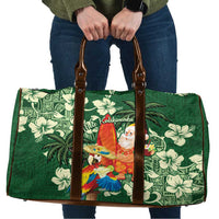 Moss Green Tropical Christmas Hawaii Tapa Travel Bag Aloha Santa Drink Party LT7 Green - Polynesian Pride