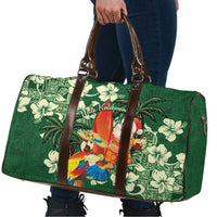 Moss Green Tropical Christmas Hawaii Tapa Travel Bag Aloha Santa Drink Party LT7 - Polynesian Pride