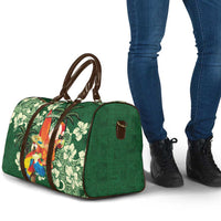 Moss Green Tropical Christmas Hawaii Tapa Travel Bag Aloha Santa Drink Party LT7 - Polynesian Pride