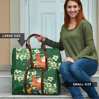 Moss Green Tropical Christmas Hawaii Tapa Travel Bag Aloha Santa Drink Party LT7 - Polynesian Pride