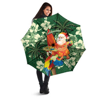 Moss Green Tropical Christmas Hawaii Tapa Umbrella Aloha Santa Drink Party LT7 - Polynesian Pride