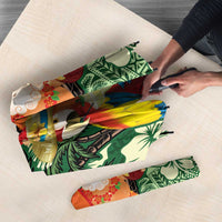 Moss Green Tropical Christmas Hawaii Tapa Umbrella Aloha Santa Drink Party LT7 - Polynesian Pride