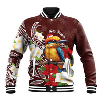 Felis Pasgua Guam Baseball Jacket Christmas Sihek Kingfisher with Guasali