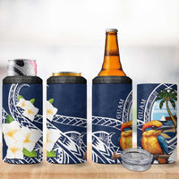 Hafa Adai Guam 4 in 1 Can Cooler Tumbler Sihek Guam Kingfisher with Guasali LT7 - Polynesian Pride