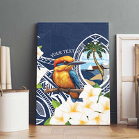 Hafa Adai Guam Canvas Wall Art Sihek Guam Kingfisher with Guasali