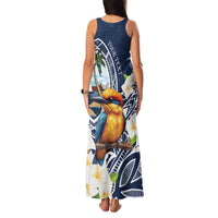 Hafa Adai Guam Family Matching Tank Maxi Dress and Hawaiian Shirt Sihek Guam Kingfisher with Guasali