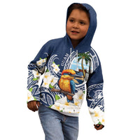 Hafa Adai Guam Kid Hoodie Sihek Guam Kingfisher with Guasali