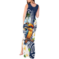 Hafa Adai Guam Tank Maxi Dress Sihek Guam Kingfisher with Guasali
