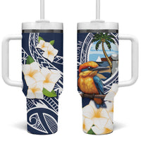 Hafa Adai Guam Tumbler With Handle Sihek Guam Kingfisher with Guasali LT7