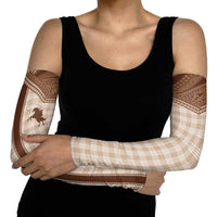 Aloha Hawaii Cowboys Paniolo Arm Sleeves Beige Palaka - Polynesian Pride