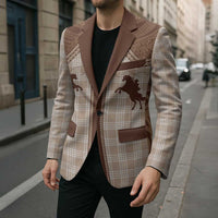 Aloha Hawaii Cowboys Paniolo Blazer Beige Palaka - Polynesian Pride