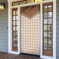 Aloha Hawaii Cowboys Paniolo Door Cover Beige Palaka - Polynesian Pride