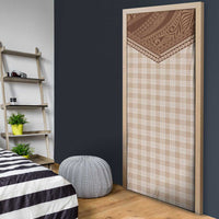 Aloha Hawaii Cowboys Paniolo Door Cover Beige Palaka - Polynesian Pride