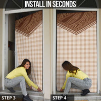 Aloha Hawaii Cowboys Paniolo Door Cover Beige Palaka - Polynesian Pride