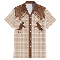 Aloha Hawaii Cowboys Paniolo Hawaiian Shirt Beige Palaka LT7 Beige - Polynesian Pride
