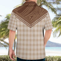 Aloha Hawaii Cowboys Paniolo Hawaiian Shirt Beige Palaka LT7 - Polynesian Pride