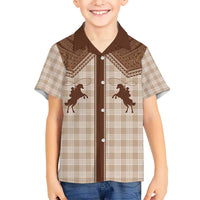 Aloha Hawaii Cowboys Paniolo Hawaiian Shirt Beige Palaka LT7 - Polynesian Pride