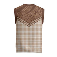 Aloha Hawaii Cowboys Paniolo Christmas Knitted V-Neck Vest Beige Palaka LT7 - Polynesian Pride