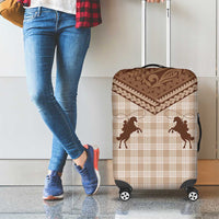 Aloha Hawaii Cowboys Paniolo Luggage Cover Beige Palaka - Polynesian Pride
