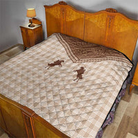 Aloha Hawaii Cowboys Paniolo Quilt Beige Palaka - Polynesian Pride