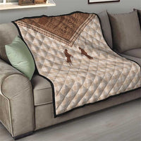 Aloha Hawaii Cowboys Paniolo Quilt Beige Palaka - Polynesian Pride