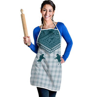 Aloha Hawaii Cowboys Paniolo Apron Teal Palaka - Polynesian Pride
