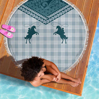 Aloha Hawaii Cowboys Paniolo Beach Blanket Teal Palaka - Polynesian Pride