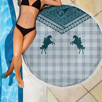Aloha Hawaii Cowboys Paniolo Beach Blanket Teal Palaka - Polynesian Pride