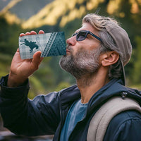 Aloha Hawaii Cowboys Paniolo 4 in 1 Can Cooler Tumbler Teal Palaka - Polynesian Pride