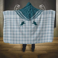 Aloha Hawaii Cowboys Paniolo Hooded Blanket Teal Palaka LT7 - Polynesian Pride