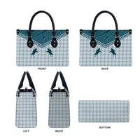 Aloha Hawaii Cowboys Paniolo Leather Bag Teal Palaka - Polynesian Pride