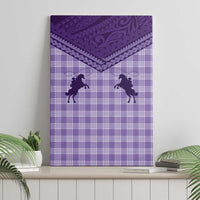 Aloha Hawaii Cowboys Paniolo Canvas Wall Art Violet Palaka - Polynesian Pride