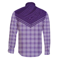Aloha Hawaii Cowboys Paniolo Family Matching Off Shoulder Short Dress and Hawaiian Shirt Violet Palaka LT7 - Polynesian Pride