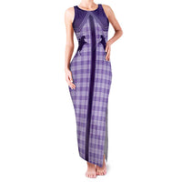 Aloha Hawaii Cowboys Paniolo Family Matching Tank Maxi Dress and Hawaiian Shirt Violet Palaka - Polynesian Pride