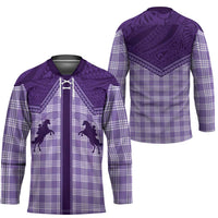 Aloha Hawaii Cowboys Paniolo Hockey Jersey Violet Palaka LT7 - Polynesian Pride