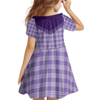 Aloha Hawaii Cowboys Paniolo Kid Short Sleeve Dress Violet Palaka - Polynesian Pride