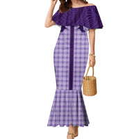 Aloha Hawaii Cowboys Paniolo Mermaid Dress Violet Palaka LT7 Women Purple - Polynesian Pride