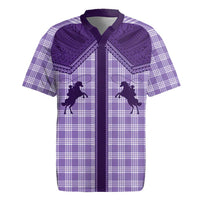 Aloha Hawaii Cowboys Paniolo Rugby Jersey Violet Palaka - Polynesian Pride
