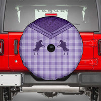 Aloha Hawaii Cowboys Paniolo Spare Tire Cover Violet Palaka - Polynesian Pride